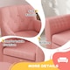 image 6 of AIYAPLAY Kids Sofa Set with Footrest for Playroom Bedroom | Pink | One Size