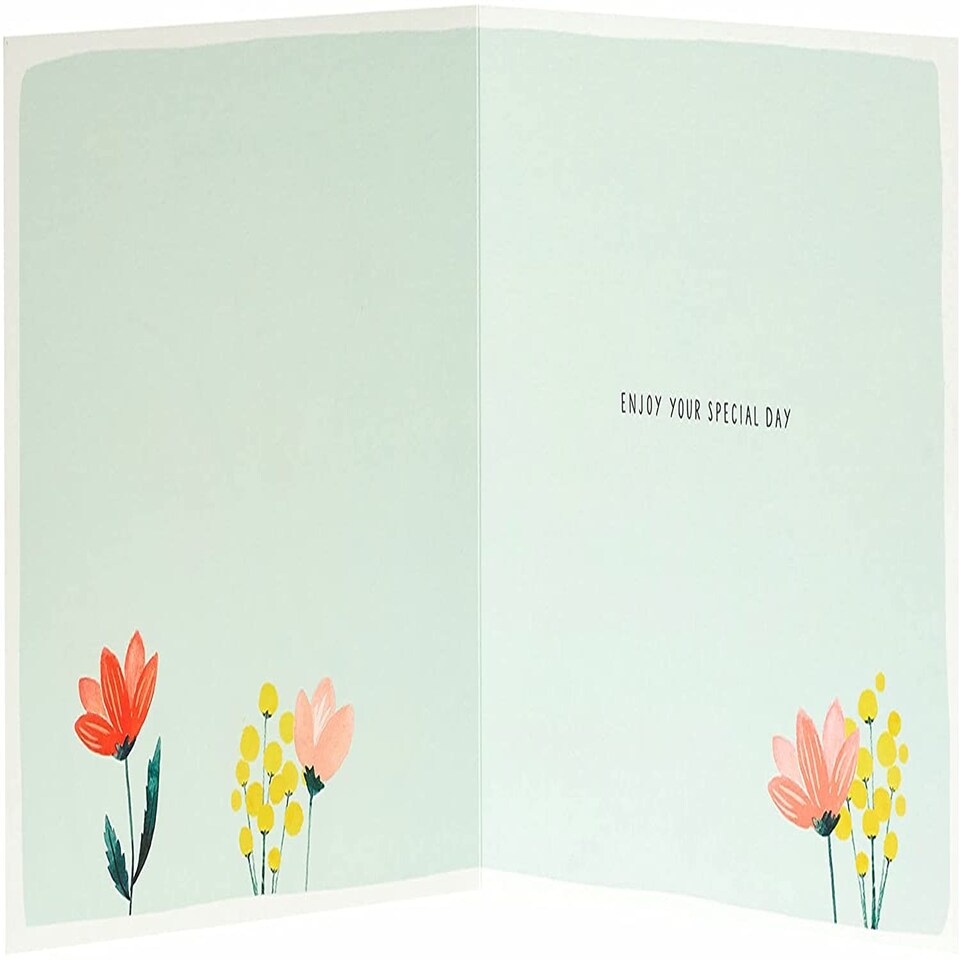 image 1 of Cute Flower Design Birthday Card