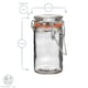 image 3 of Argon Tableware Glass Storage Jars - 70ml - Orange Seal - Pack of 3