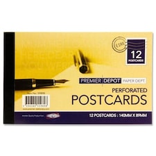 Book of 12 140x89mm Perforated Postcards by Premier Depot