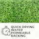 image 7 of 7mm Artificial Grass - 4m x 4m - Budget Fake Lawn Astro Turf | Green | 4m x 4m | 1