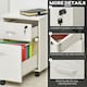 image 5 of Vinsetto 2-Drawer Locking Office Filing Cabinet 5 Wheels Rolling Storage White