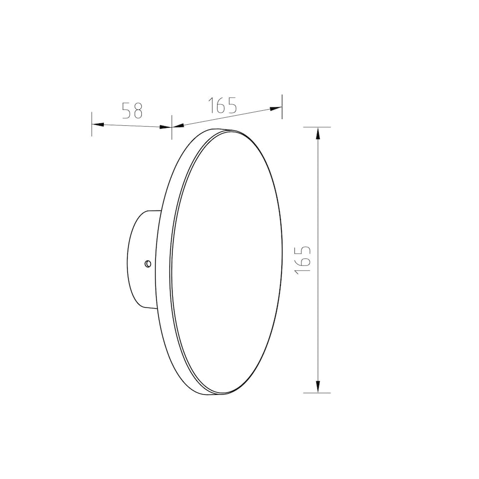 image 1 of CGC BAILEY Black Round LED Outdoor/Indoor Wall Light - 8W 4000K 700 lm IP65.
