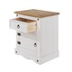 image 7 of Corona Premium Bedside Cabinet - Mexican Pine Design with Dovetail Drawer and Metal Hardware | White | White Wax | One Size | 1