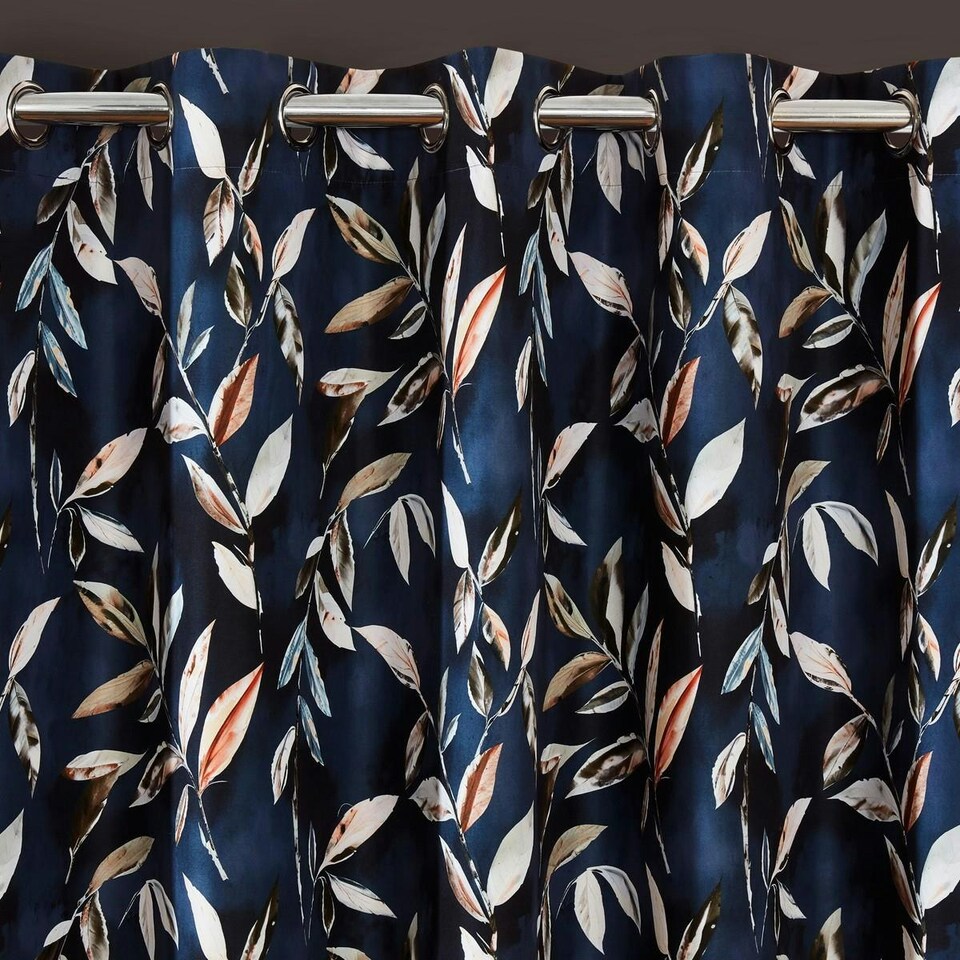 image 1 of Sundour Madrid Curtains Navy Blue | 66x72"