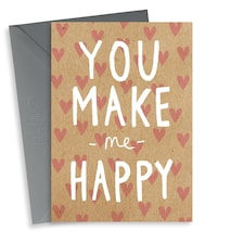 Cute You Make Me Happy Valentine's Day Card