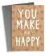 image 1 of Cute You Make Me Happy Valentine's Day Card