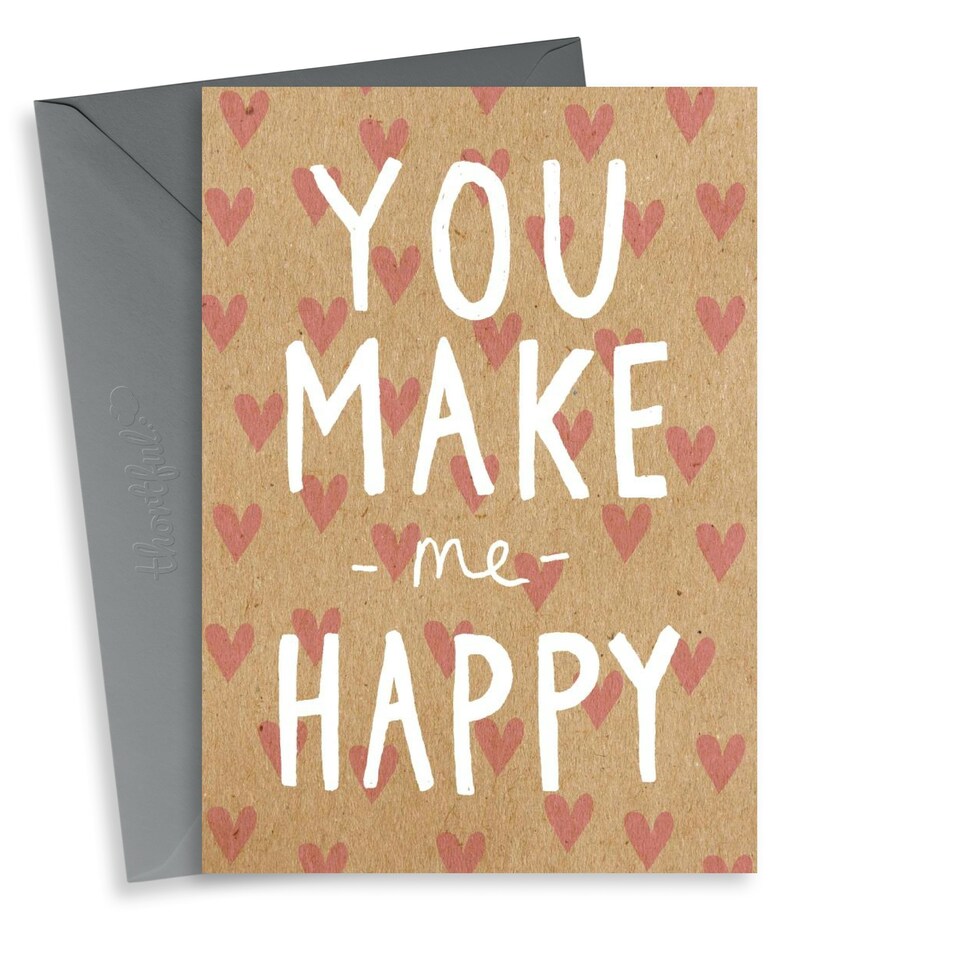 image 1 of Cute You Make Me Happy Valentine's Day Card