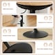 image 7 of HOMCOM Set of 2 Breakfast Barstools, PU Leather Swivel Bar Stools, Oak | Brown | Oak | 40 x 40 x 63-84 cm