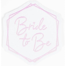 Amscan Bride To Be Iron On Patch - White/Pink - One Size