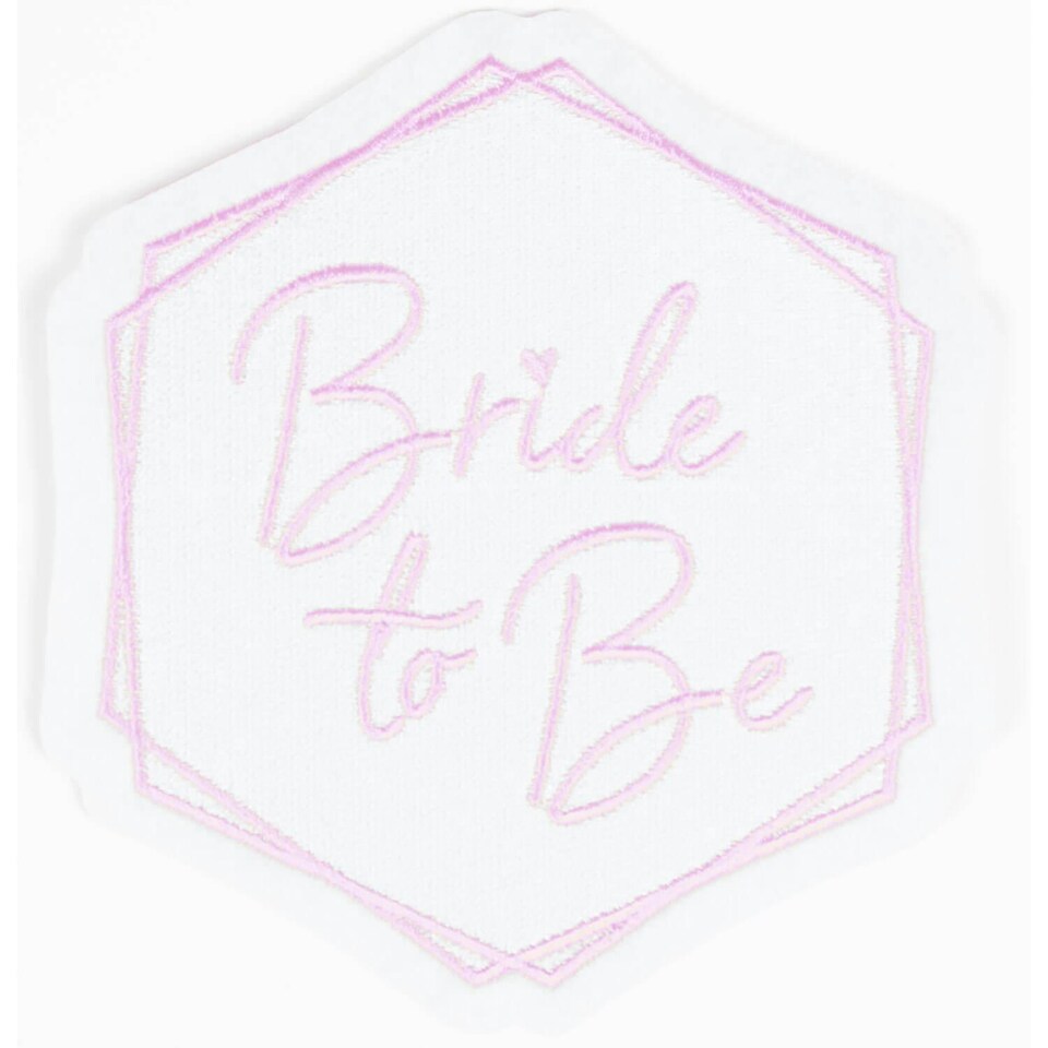 Amscan Bride To Be Iron On Patch - White/Pink - One Size