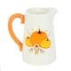 image 3 of Something Different Autumn Ceramic Pumpkin Flower Jug - White/Orange - One Size