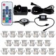image 1 of Set of 20 - 30mm IP67 Colour Changing LED Decking Kit with Photocell Chrome | Clear