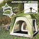 image 3 of Outsunny 4 Man Pop Up Tent Camping Backpacking Dome Tent, Green