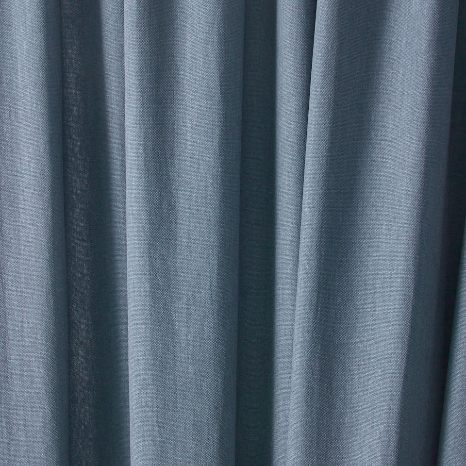 image 1 of Fusion Dijon Pencil Pleat Curtains Blue