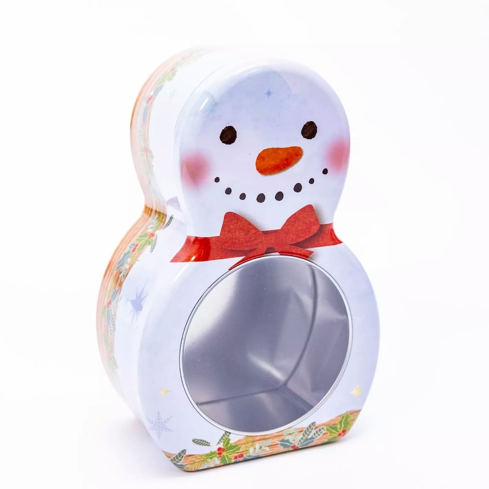 image 1 of 2 Set Santa & Snowman Christmas Tins