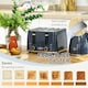 image 9 of HOMCOM 1.7L Kettle and Toaster Set with Defrost Reheat and Crumb Tray Blue