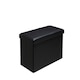 image 2 of Faux Leather Storage Ottoman Storage Box With Lid Foldable - 76x38x38cm Rectangle | White