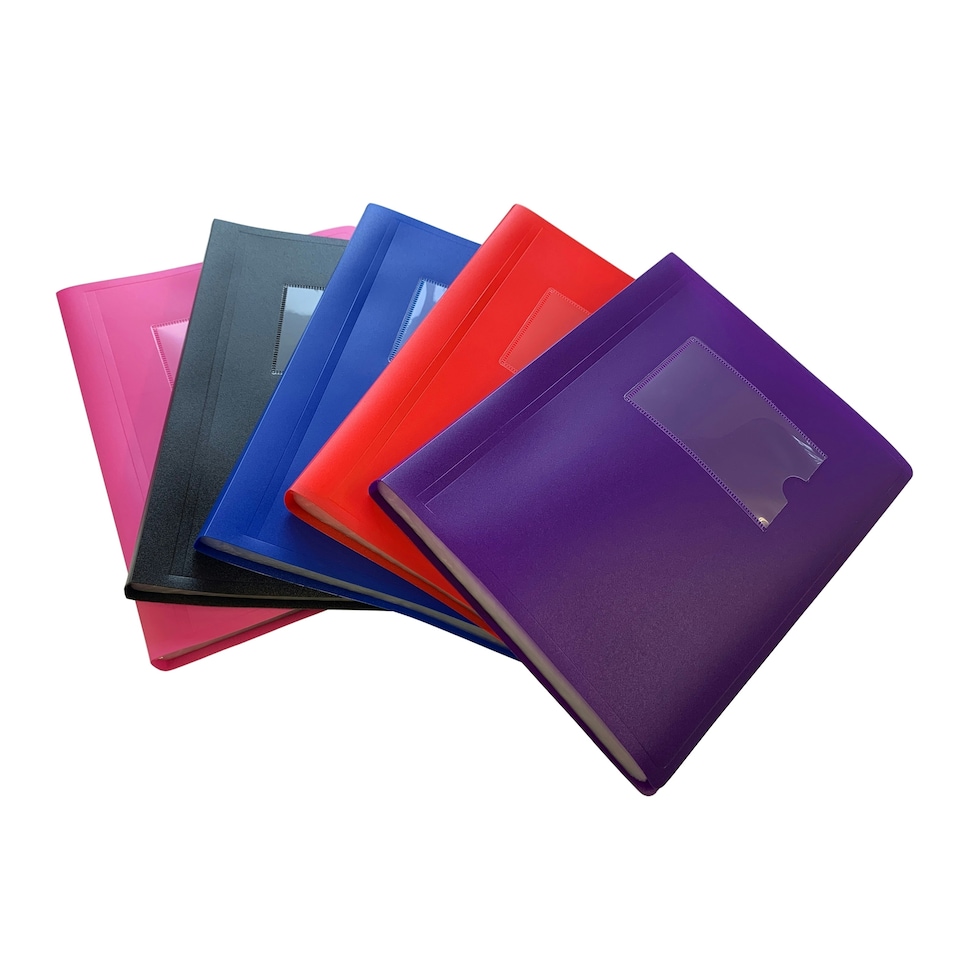 image 1 of A5 Red Flexible Cover 100 Pocket Display Book