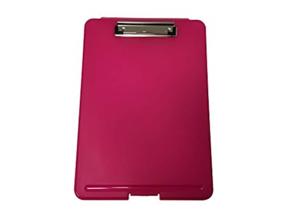 image 1 of A4 Pink Clipboard Box File - Storage Filing Case