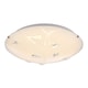 image 2 of Traditional Classic Opal White Glass Flush Ceiling Light with Crystal Drops | White | White | 1
