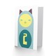 image 2 of Cute Geometric Cat Cartoon Age 2 Year Old Child Kids 2nd Birthday Card