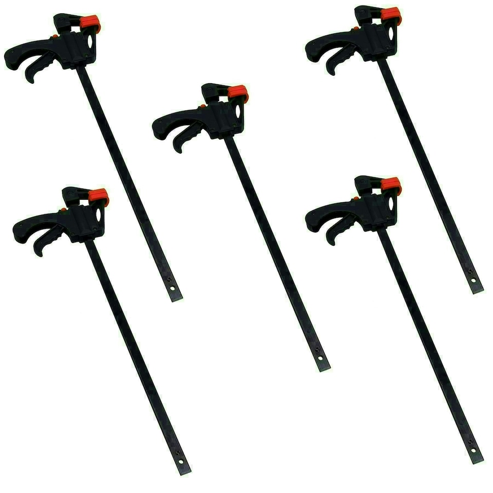 image 1 of 18" Quick Release Rapid Bar Clamp Holder Grip Spreader Speed Clamps 5 Pack
