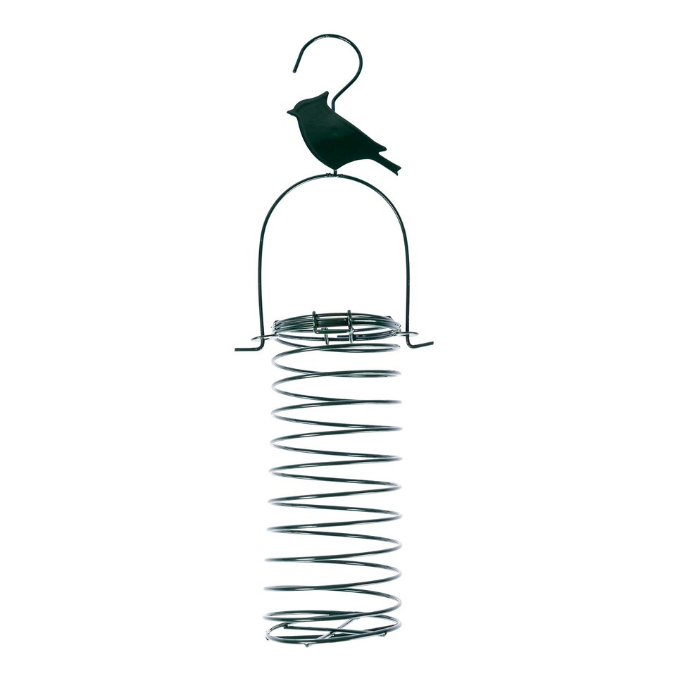 image 1 of Homescapes Metal Hanging Bird Feeder with Bird Decoration, Wren