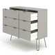 image 5 of Core Products Augusta Industrial Grey 3+3 Drawer Wide Chest H73.6cm x W119.3cm x D39.5cm Grey