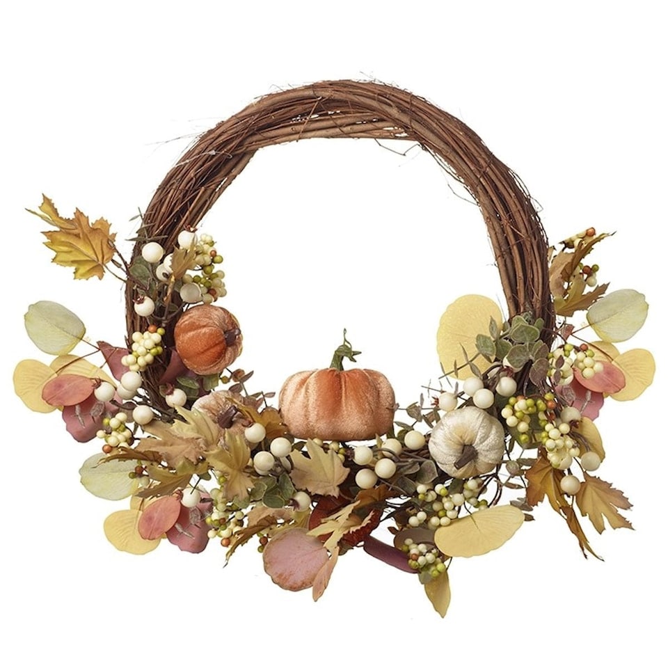 Heaven Sends Halloween Autumnal Pumpkin Decorative Wreath