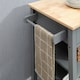 image 8 of HOMCOM Compact Kitchen Trolley Utility Cart on Wheels with Open Shelf Grey