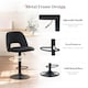 image 8 of SONARA Set of 3 Adjustable Velvet Upholstered Breakfast Bar Stools | Black