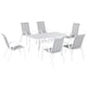 image 1 of Outsunny 7 Piece Garden Dining Set with Dining Table and Chairs for Back