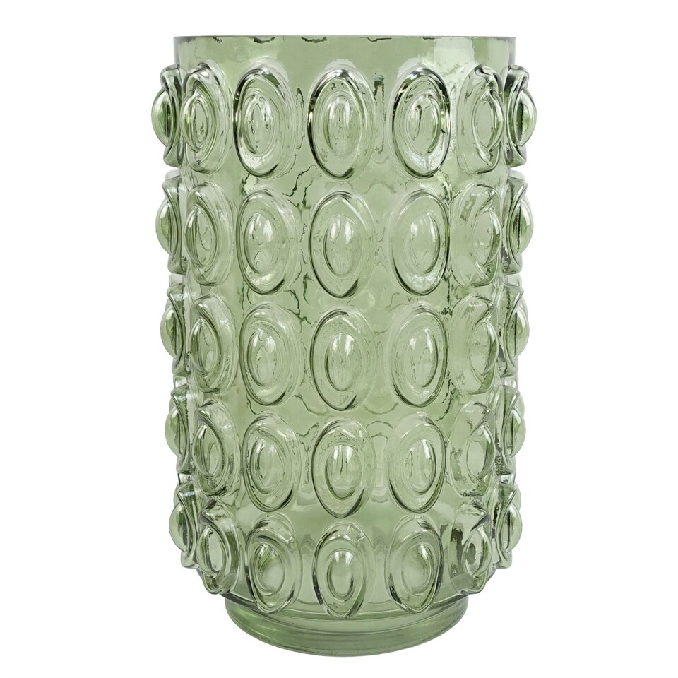 image 1 of 30cm Green Retro Bubble Vase | Green | 30