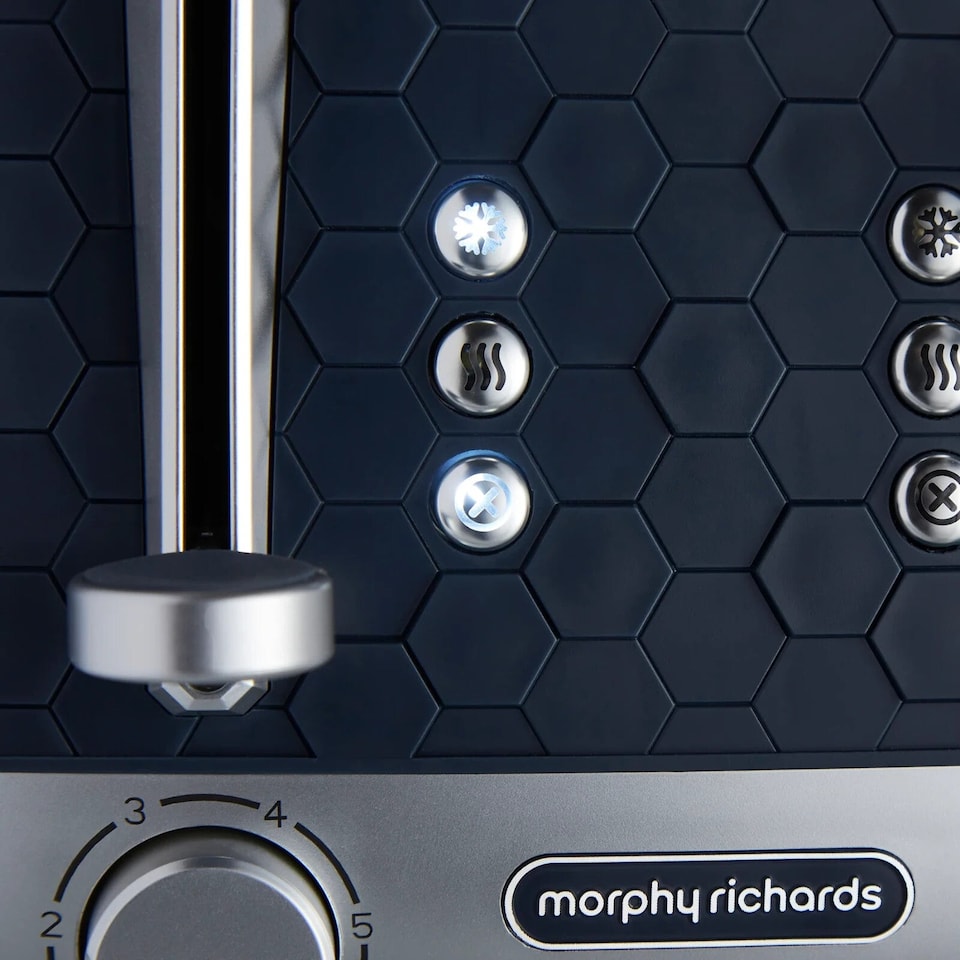 image 1 of Morphy Richards Cassini 4-Slice Toaster Moonless Night | Black | Silver