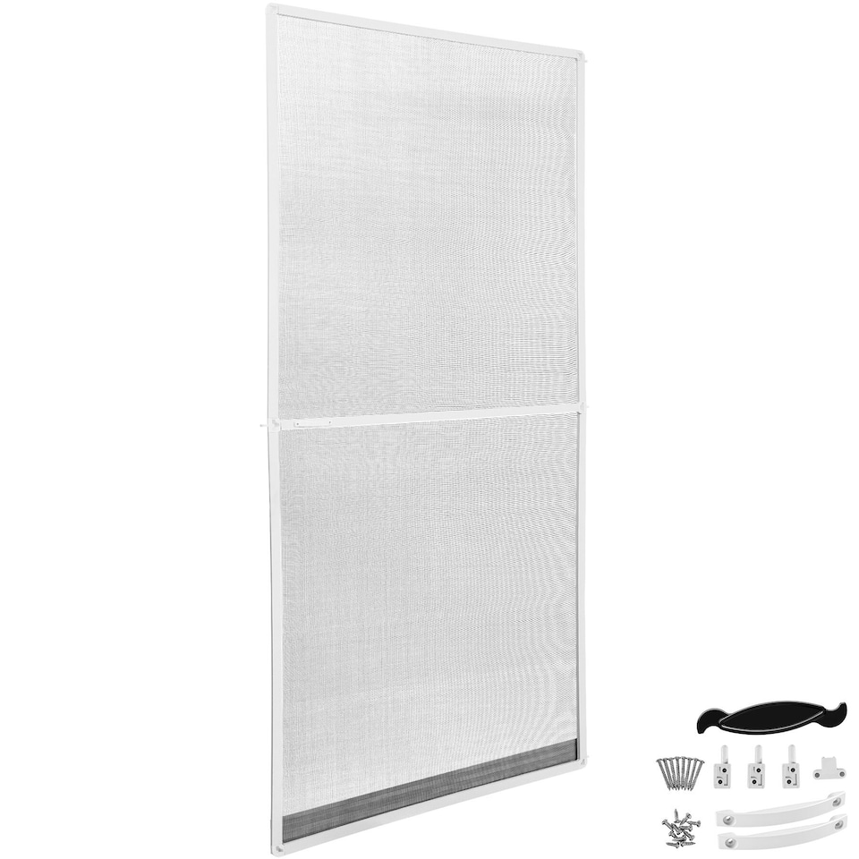 image 1 of Aluminum-framed fly screen for doors, 210 x 95 cm | White | white | 1