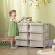 image 2 of HOMCOM Kids Storage Units with Drawers Chest Dresser Tower | Cream | 75 x 37 x 56.5cm