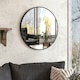 image 8 of HOMCOM Round Bathroom Mirror, Modern Wall Mirror Aluminium Frame, 70 x 70cm