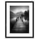 image 1 of Lake Pier Jetty Moody Landscape B&W Photo 9x7" Black Framed Wall Art Print