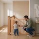 image 6 of Safetots Top of The Stairs Screw Fitted Stair Gate, Natural Wooden, 63.5cm - 105.5cm, Wood Baby Gate, Safety Gate | Cream | 1