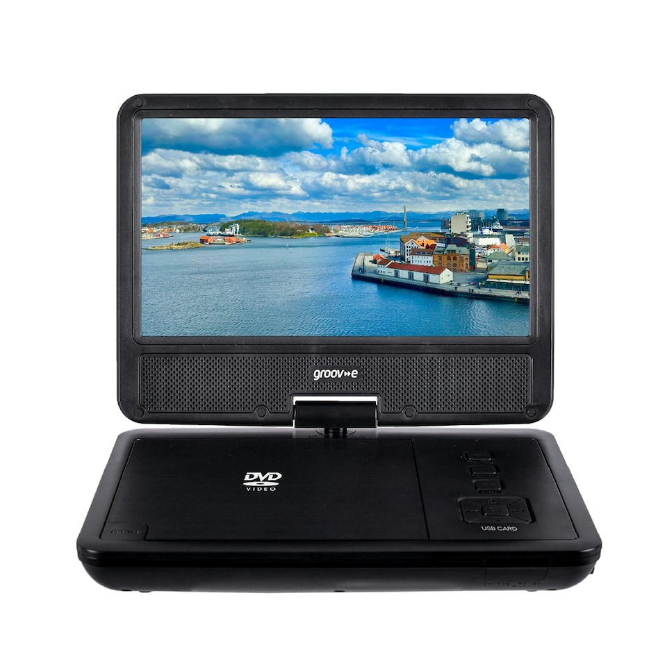 image 1 of Groov-e GVDP01BK 7 inch Portable DVD Player with Swivel Screen - Black
