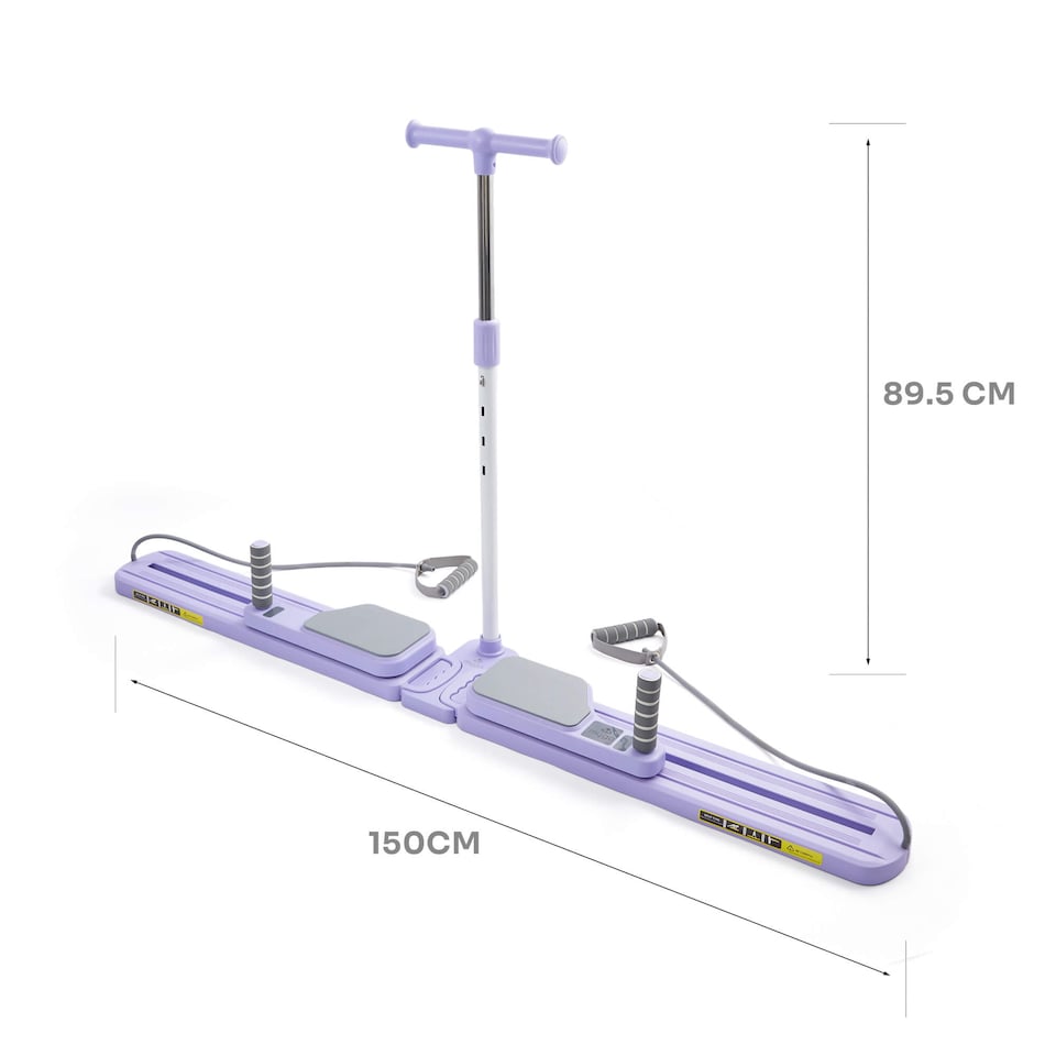 image 1 of Myga Pilates Split Glider Board with Adjustable Handrail - Purple