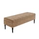 image 4 of 180cm Safar Plain Ottoman Storage Bench -Naples Shoes Bench with Black Turned Wooden Legs - Brown Upholstery Footstool Storage