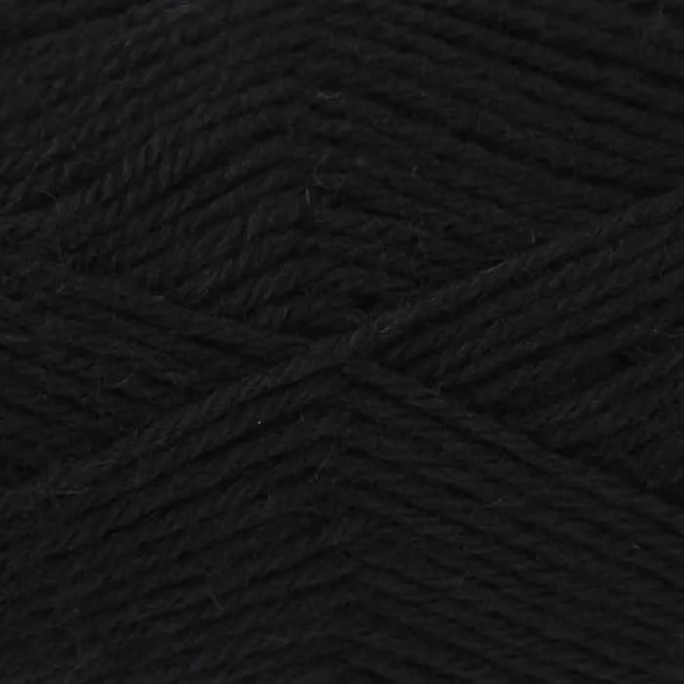King Cole Black Merino Blend 4 Ply Yarn Cone For Crochet, Knitting - per 500 gram ball