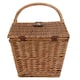 image 3 of Wicker Large Sloped Sided Double Lidded Empty Basket Brown | Brown | One Size