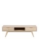 image 2 of A-Line TV Unit with 2 Drawers in White Oak