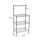 image 4 of Living and Home 4-Tier Microwave Storage Rack with Hooks for Kitchen