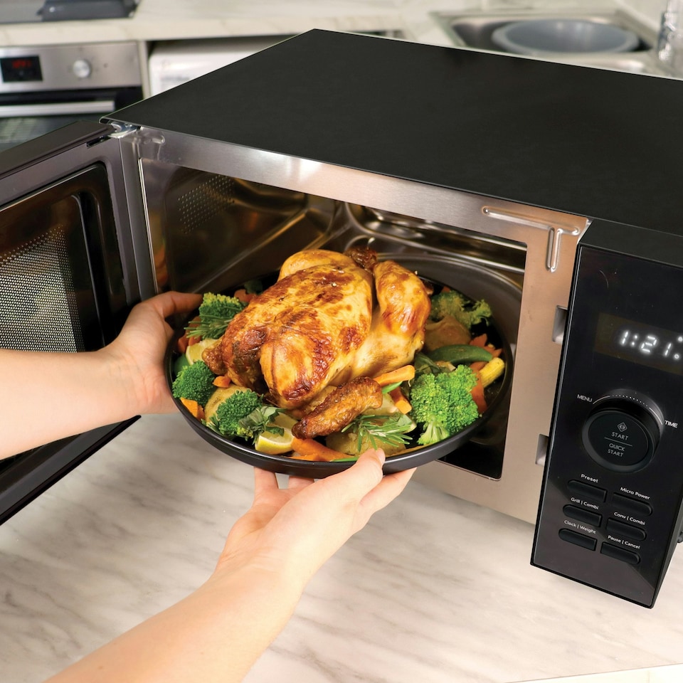 image 1 of Statesman SKMC0930SB Digital Combination Microwave with Grill and Convection, 900 W, 30 Litre, Black