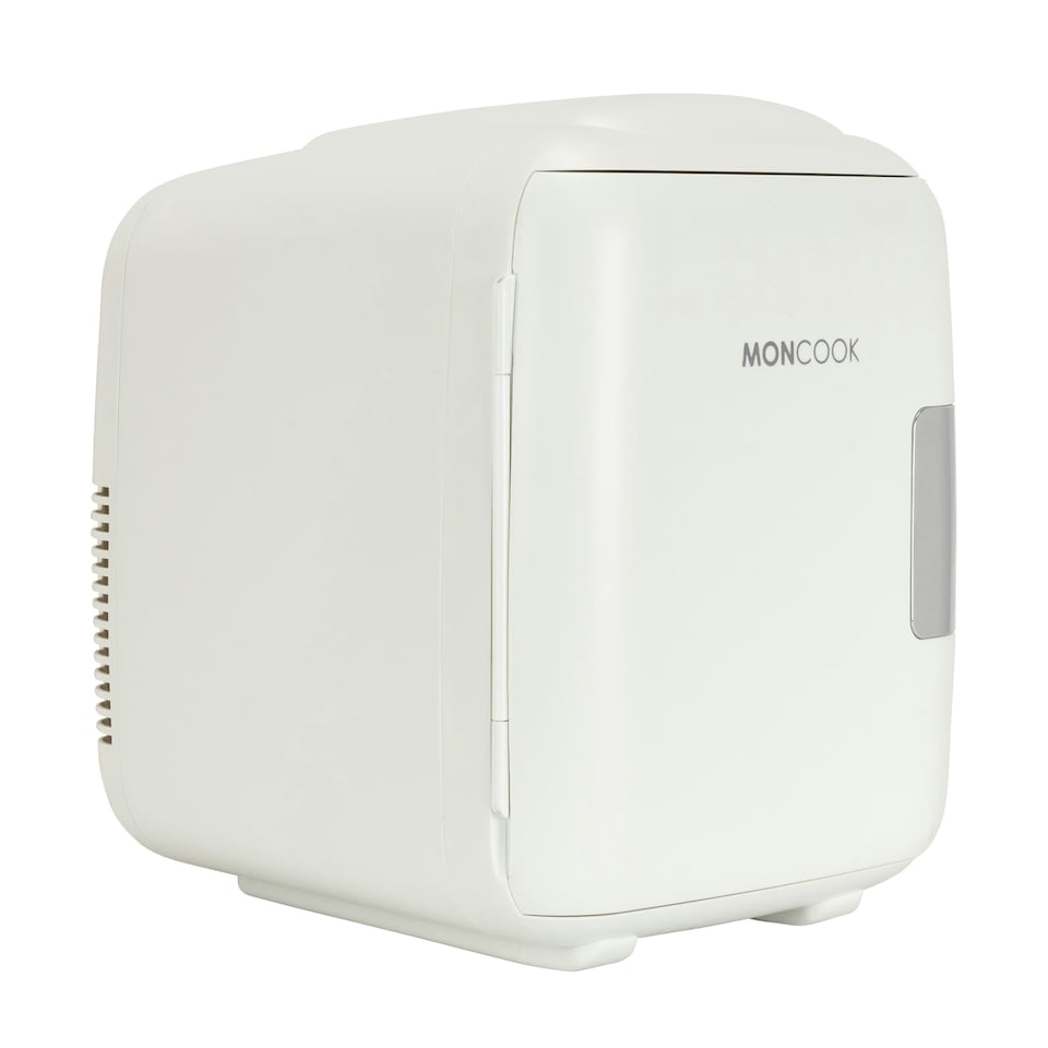 image 1 of MONCOOK Mini Fridge For Bedrooms - Small, Portable & Quiet Mini Fridges For Skincare, Medicine, Food & Drinks - Cooling & Warming Function - 14L - White Mono