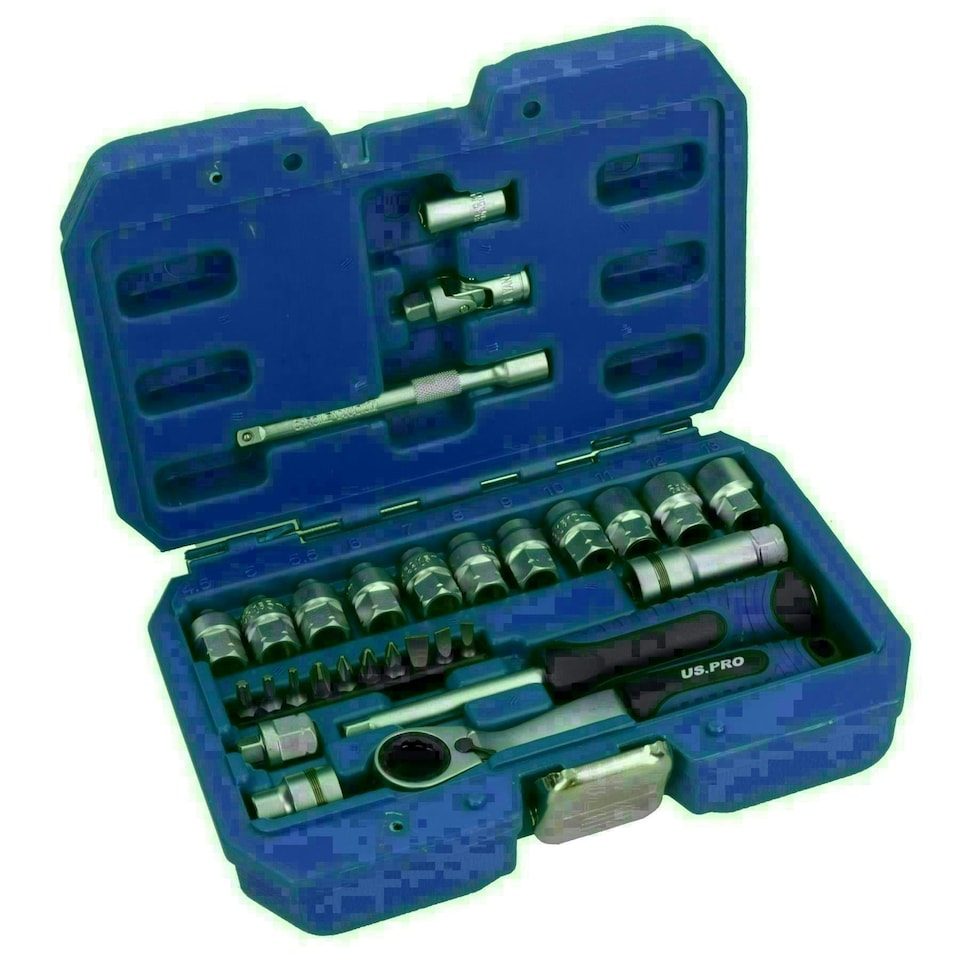 image 1 of 1/4in Drive Go Through Go-Thru Metric Socket + Accessory Set 4.5 - 13mm 29pc